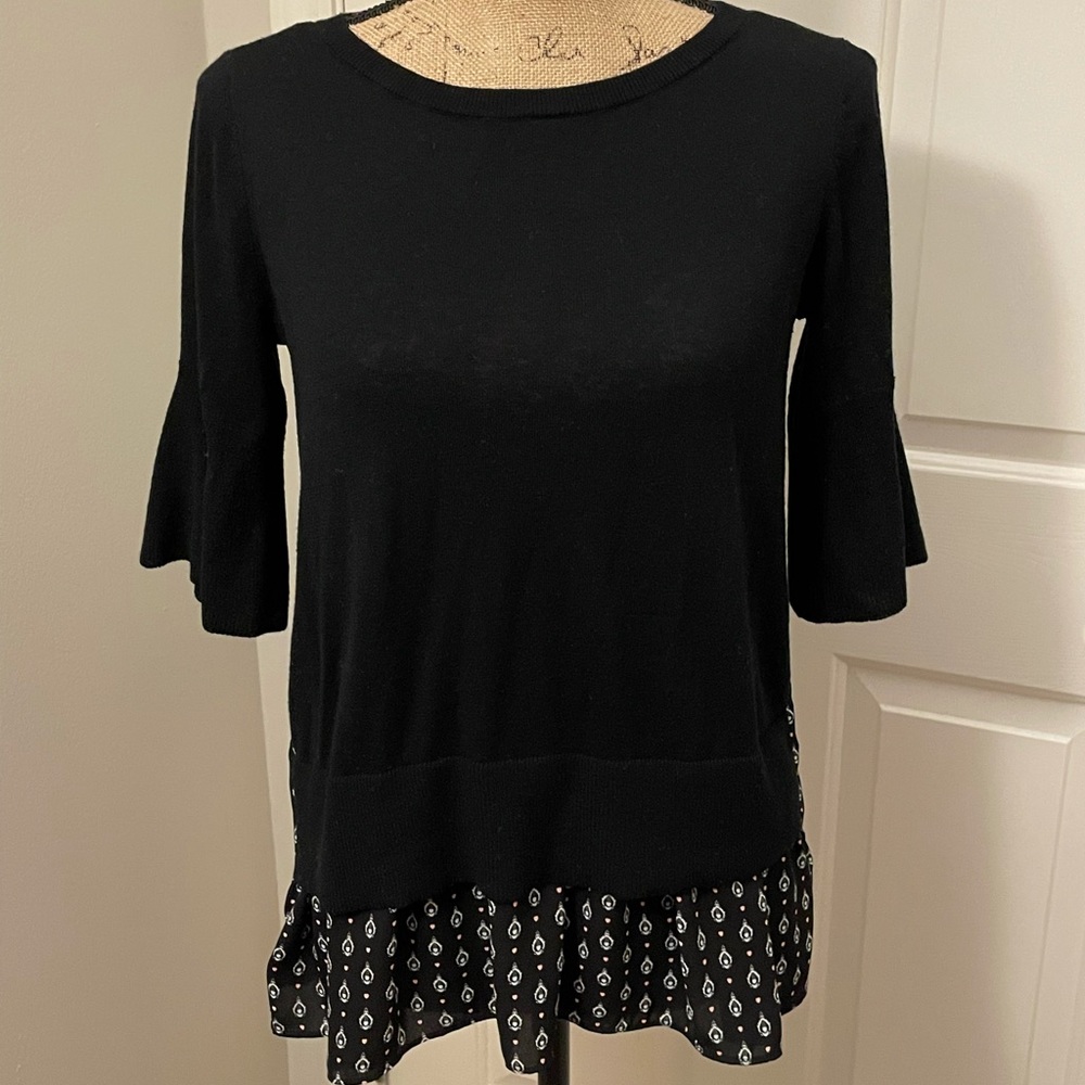 Ann Taylor LOFT XS classy high low blouse date girls night fall blouse